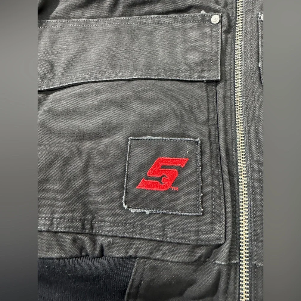 Snap-On Black Canvas Workwear Bomber with Red Lettering - Picture 10 of 16